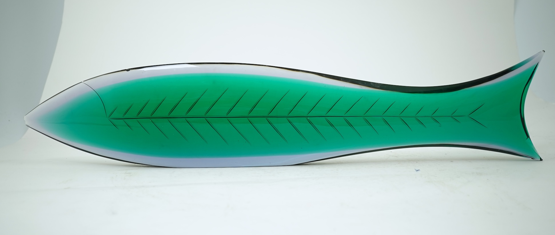 Flavio Poli (Italian, 1900-1984) for Seguso Vetri D'Arte: A Murano sommerso glass fish